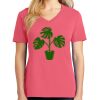 Cotton Women's V-neck Tee sing united test Thumbnail