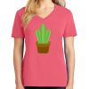 Cotton Women's V-neck Tee sing united test Thumbnail