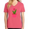 Cotton Women's V-neck Tee sing united test Thumbnail