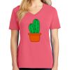 Cotton Women's V-neck Tee sing united test Thumbnail