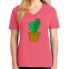 Cotton Women's V-neck Tee sing united test Thumbnail