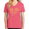 Cotton Women's V-neck Tee sing united test Thumbnail
