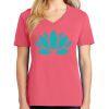 Cotton Women's V-neck Tee sing united test Thumbnail