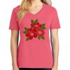 Cotton Women's V-neck Tee sing united test Thumbnail