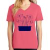 Cotton Women's V-neck Tee sing united test Thumbnail