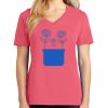 Cotton Women's V-neck Tee sing united test Thumbnail