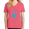Cotton Women's V-neck Tee sing united test Thumbnail