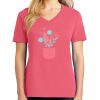 Cotton Women's V-neck Tee sing united test Thumbnail