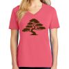 Cotton Women's V-neck Tee sing united test Thumbnail