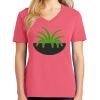 Cotton Women's V-neck Tee sing united test Thumbnail