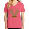 Cotton Women's V-neck Tee sing united test Thumbnail