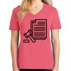 Cotton Women's V-neck Tee sing united test Thumbnail