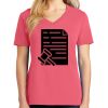 Cotton Women's V-neck Tee sing united test Thumbnail