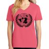 Cotton Women's V-neck Tee sing united test Thumbnail