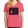 Cotton Women's V-neck Tee sing united test Thumbnail