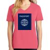 Cotton Women's V-neck Tee sing united test Thumbnail