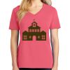 Cotton Women's V-neck Tee sing united test Thumbnail