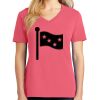 Cotton Women's V-neck Tee sing united test Thumbnail