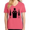 Cotton Women's V-neck Tee sing united test Thumbnail