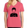 Cotton Women's V-neck Tee sing united test Thumbnail