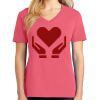 Cotton Women's V-neck Tee sing united test Thumbnail