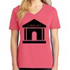 Cotton Women's V-neck Tee sing united test Thumbnail