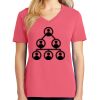 Cotton Women's V-neck Tee sing united test Thumbnail