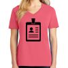 Cotton Women's V-neck Tee sing united test Thumbnail