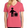 Cotton Women's V-neck Tee sing united test Thumbnail