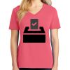 Cotton Women's V-neck Tee sing united test Thumbnail