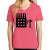 Cotton Women's V-neck Tee sing united test Thumbnail