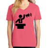 Cotton Women's V-neck Tee sing united test Thumbnail