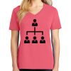 Cotton Women's V-neck Tee sing united test Thumbnail