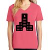 Cotton Women's V-neck Tee sing united test Thumbnail