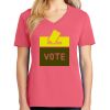 Cotton Women's V-neck Tee sing united test Thumbnail