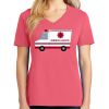 Cotton Women's V-neck Tee sing united test Thumbnail