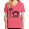 Cotton Women's V-neck Tee sing united test Thumbnail