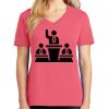 Cotton Women's V-neck Tee sing united test Thumbnail