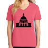 Cotton Women's V-neck Tee sing united test Thumbnail