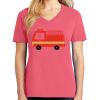 Cotton Women's V-neck Tee sing united test Thumbnail