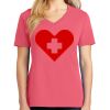 Cotton Women's V-neck Tee sing united test Thumbnail