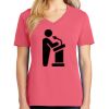 Cotton Women's V-neck Tee sing united test Thumbnail