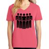 Cotton Women's V-neck Tee sing united test Thumbnail