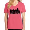 Cotton Women's V-neck Tee sing united test Thumbnail