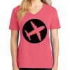 Cotton Women's V-neck Tee sing united test Thumbnail