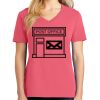 Cotton Women's V-neck Tee sing united test Thumbnail