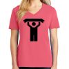 Cotton Women's V-neck Tee sing united test Thumbnail