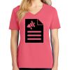 Cotton Women's V-neck Tee sing united test Thumbnail