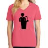Cotton Women's V-neck Tee sing united test Thumbnail