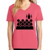 Cotton Women's V-neck Tee sing united test Thumbnail